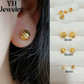 【YH】Fashion Minimalist Round Stud Earring Accessories For Unisex.