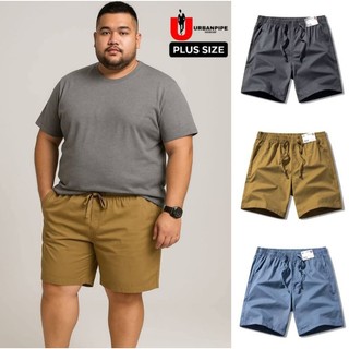 PLUS SIZE Plain Shorts for Menswear and Womenswear Cotton Knee Lenght Outfit Shorts