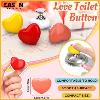 5/10/15/20 Pcs Heart-Shaped Toilet Tank Button - Stylish Flush Handle for Bathroom Accessories