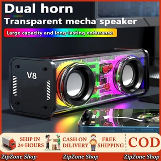 Ready+COD Dual Horn Wireless Bluetooth Speaker PC appliances portable speaker USB connection speaker