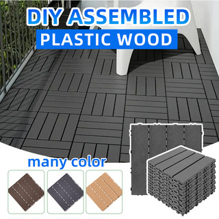 Plastic Interlocking Deck Tiles Waterproof Outdoor Flooring Decking Tiles for Balcony Garden 30*30cm