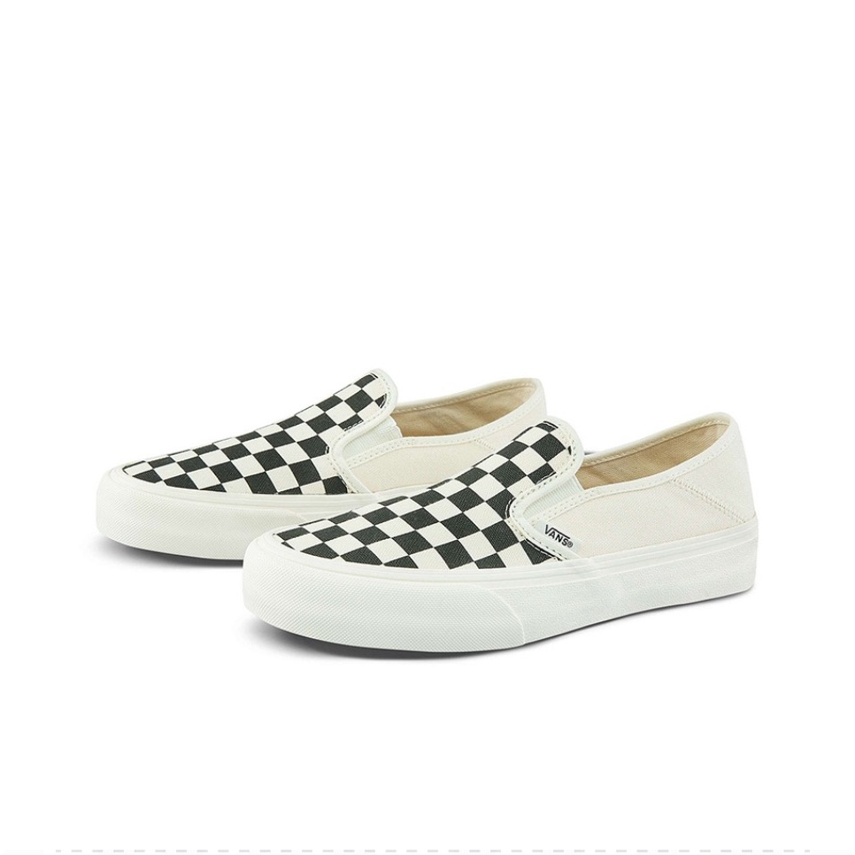 【100%Original】Vans Slip-On Women&Men Canvas Sneakers Low Top Black White VN0A3MVD42E