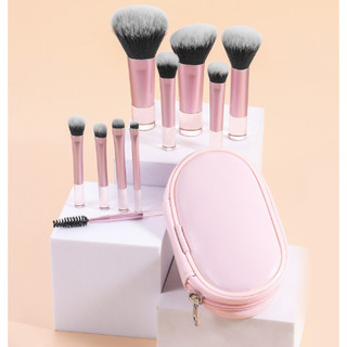 10pcs Portable Makeup Brush Set Eyeshadow Foundation Blush Blender Concealer Beauty Makeup Brush