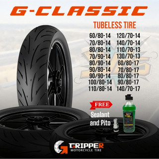 Gripper G-Classic Original Tubeless Tire Rim Size 13",14",17" with free Sealant and Pito