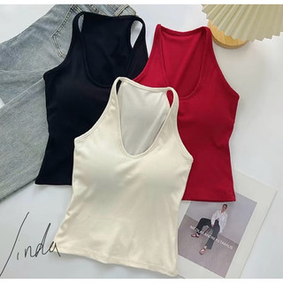 Spaghetti Straps Vest Women's Summer Outer Wear Sexy Slim-Fit Short Waist-Controlled Top halter