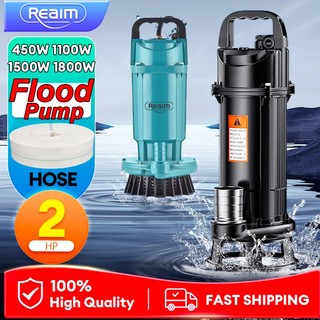 REAIM Submersible Water Pump Heavy Duty 2HP Sewage Pump Submersible water pump 220v Flood Pump