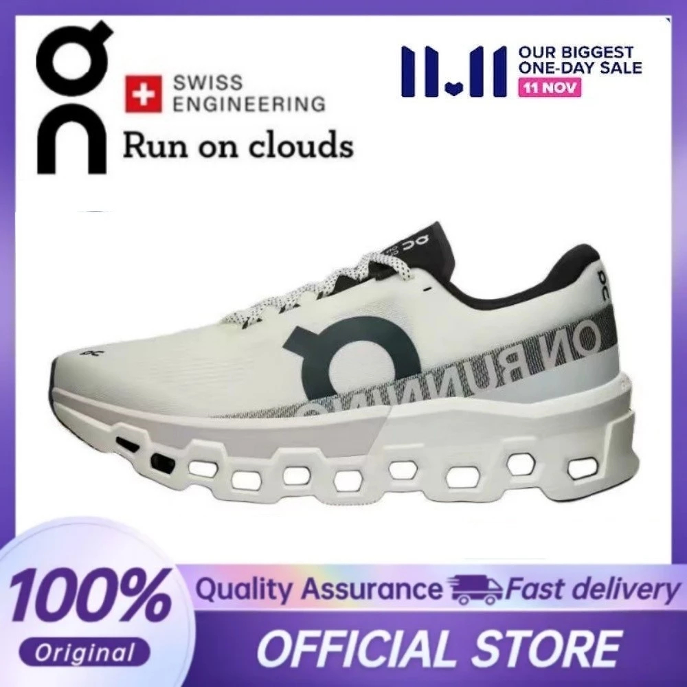【Authentic】Οn Running Cloud Monster 2 White Unisex Low-top Running Shoes