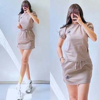 Waffle Casual Terno Mini Skirt For Women  | DA&ABOUT THE FIT (Careen)