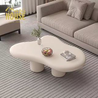 Basic House Cloud Coffee Table Home Living Room Modern Special-shaped Cream Style Table