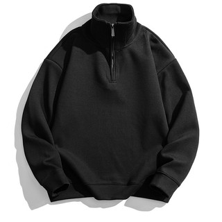 KOREAN Style Half Zip Sweater Fashion High Quality Polo Neck Top Design Versatile Long Sleeve Swe[2]