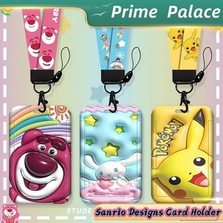 Japan Sanrio Retractable Lanyard Card ID Holder Kuromi Cinnamoroll Hello Kitty Card Holder ID Holder