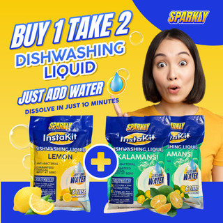 BUY 1 GET 2 Sparkly INSTAKIT DIY Dishwashing Liquid Kit 6 Liters - JUST ADD WATER with Antibac
