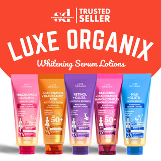 LUXE ORGANIX Whitening Serum Lotion Niacinamide, Retinol, Arbutin & Glutathione for Anti-Aging Glow
