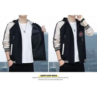 New arrival bomber jacket unisex with hood casual trend jacket hooded jacket with zipper double lini