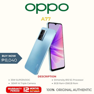 𝑂𝑃𝑃𝑂 A77 /78 5G Smartphone (6+128GB /8+128GB)| 33W SuperVOOC Cellphone| 5000mAh Long-Lasting Battery