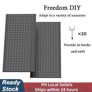 【🇵🇭LOCAL SHIP】40*60cm/40*100cm Pegboard Wall Shelf Kitchen Bedroom Warehouse Esports Room Wall Shelf