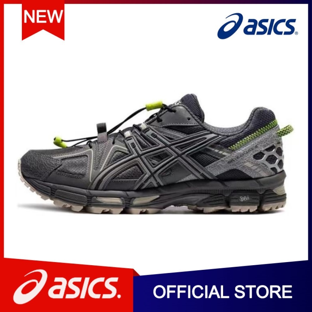【100%Original】GEL-KAHANA 8 Dark Grey Breathable Wear Resistant Unisex Running Shoes