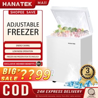 HANATEK 3.5 Cu Ft Freezer Inverter Household Refrigeration Multifunction Small Freezer
