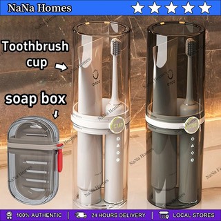 Soap Case Box Transparent Soap Travel case With Lid Sealed For Draining Toothbrush Organizer cup