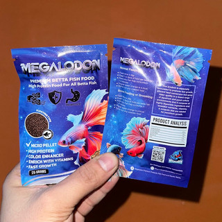 (25 Grams) Megalodon Premium Betta Fish Food for All Types Of Betta Fish High Protein