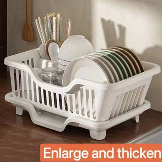 Drainage basket Kitchen Dish Plastic Drainer Holder  Bowl Plate Drying Utensils Rack Sink Organizer