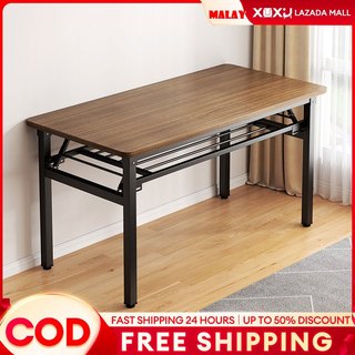 Foldable Table Desk Multipurpose Dining/Computer Study Table Office Desk Portable Wooden Table