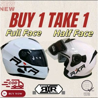 【Buy 1 Take 1】 Full Face helmet Half Face helmet RXR couple helmet Men Women High quality With Box