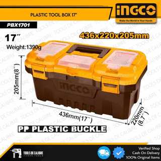 INGCO PLASTIC TOOL BOX 17" PBX1701