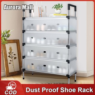 Aurora 4/5/6 Layers Shoe Rack Organizer With Cover Cabinet Stainless Dustproof Shoe Box Storage Rack