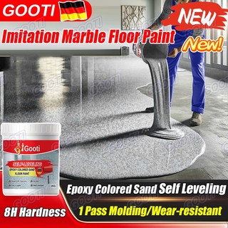 GOOTI Epoxy Colored Sand Self Leveling Cement Floor Paint Bright Imitation Marble Tile Floor Paint