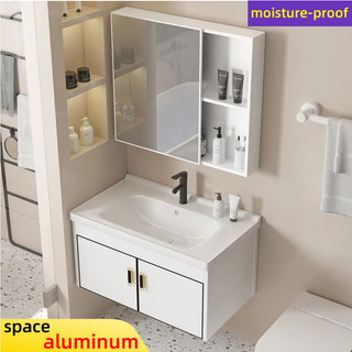 Aluminum Bathroom Cabinet With Mirror Lavatory Sink Set For Bathroom Sink With Cabinet Toilet Sink
