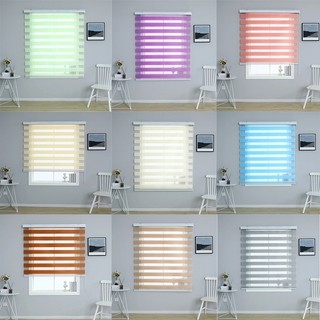 COD Korean Solid Color Blinds Blinds Korean Double Roller Blinds Zebra Blinds Blinds 60-140CM/160CM