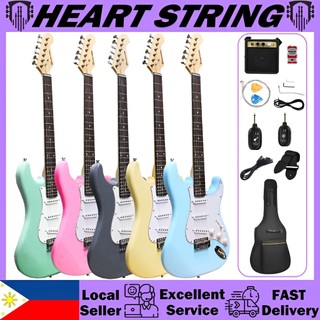 Heart String Electric Guitar Set with 3 Single Pickups Professional Electric Guitars for Beginners