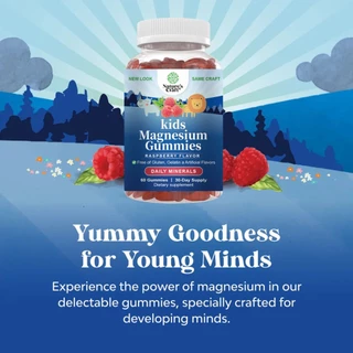 Nature's craft Kids Magnesium Gummies รองรับสุขภาพเส้นประสาทและส่งเสริมคุณภาพการนอนหลับ
