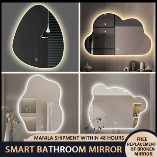 LED bathroom mirror with light Alien intelligent mirror touch screen hotel bathroom makeup mirror