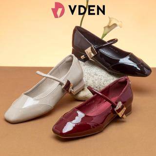 VDEN Ankle Strap Square Toe Shoes Slip On Chunky Low Heels Pumps Loafer 1INCH/2.7CM 2891-3 Thick Hee