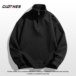 Korean Style Half Zip Sweater Fashion High Quality Polo Neck Top Casual Versatile Long Sleeve COD