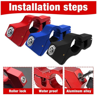 LUCKY-KK Universal Motorbike Brake Lock Anti Theft Aluminum Alloy Handlebar Throttle Grip Lock