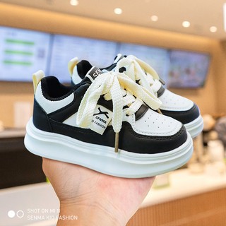 SENMA White Shoes For Kids Boy Korean Shoes Breathable Rubber Shoes Fashion Sapatos 1 to 5 years old