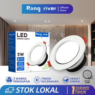 RONG RIVER 5W Pin Light LED Ceiling 3 Color Ceiling Light Indoor Recessed Downlight