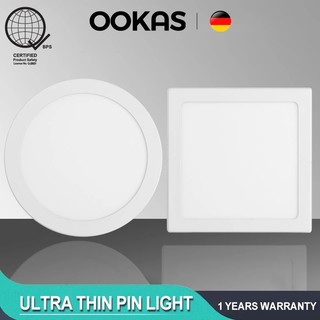 OOKAS Ultra Thin Pin Light Led Ceiling Light Tricolor Recessed Downlight Panel Light Spot Lights