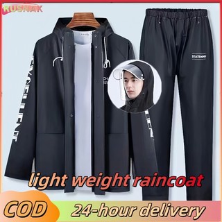 RUSNAK Raincoat Suit For Men Waterproof Material Durable Fashion Motorcycle Outdoor