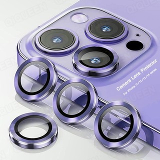 Metal Ring 9D Tempered Glass Camera Lens Protector For iPhone 11 12 13 Mini 14 15 16 17 Air Pro Max