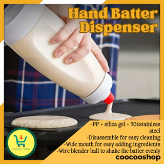 Hand Batter Mixing Bottle Dispenser For Hotcake Pancake Muffin With Whisk Ware Mixer Shaker Blender