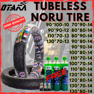 NORU TUBELESS TIRE Malaysian tire FREE Sealant & Pito for Motorcycle High Quality Material