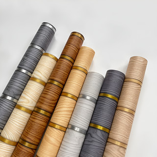 Wallpaper Wood 3D Design Self-adhesive Waterproof PVC Wall Decorative Sticker 45cmx10m