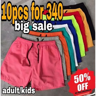 Taslan Shorts Men Women( 10pcs for 340) ASSORTED COLORS