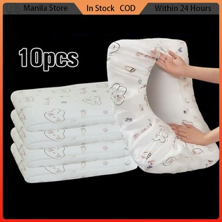 10PCS Portable Disposable Pillowcase Non-Woven Travel Pillow Covers Dirty Proof Bedding Accessories