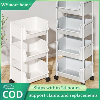WY-Organizer Rack Trolley Cart Organizer Shelf Table Organizer Storage Rack Divider Moving Rack