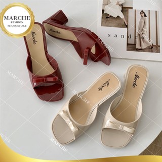 Marche New French Fairy Summer Heels For Women One Strap With Ribbon Type Sandals (STANDARD SIZE)